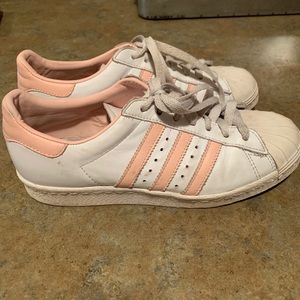 Pink Adidas Superstars